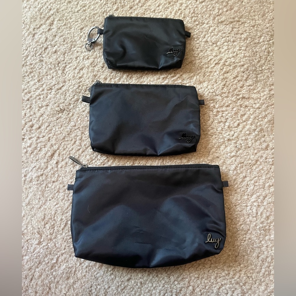Lug 3 Piece Tackle Pouches in Brushed Black